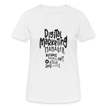 Digital Marketing Manager - Women's Breathable T-Shirt - white - Front - AI Model Female 172 dark (172cm)