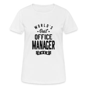 Office Manager - Women's Breathable T-Shirt - white - Front - AI Model Female 172 dark (172cm)