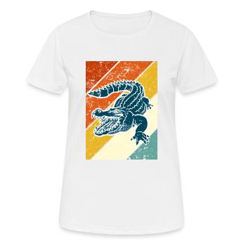 alligator - T-shirt respirant Femme - blanc - Devant - AI Model Female 172 dark (172cm)