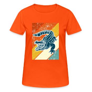 Alligator - Frauen T-Shirt atmungsaktiv - Neonorange - Vorne - AI Model Female 172 dark (172cm)