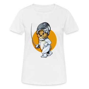 Mascotte d'escrime - T-shirt respirant Femme - blanc - Devant - AI Model Female 172 dark (172cm)