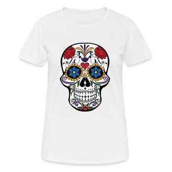 Day of the dead - Women's Breathable T-Shirt - white - Front - AI Model Female 172 dark (172cm)