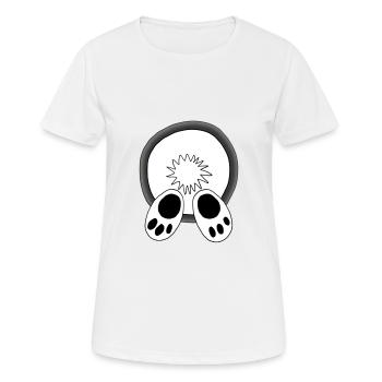 The white rabbit disappears in the rabbit hole - Women's Breathable T-Shirt - white - Front - AI Model Female 172 dark (172cm)