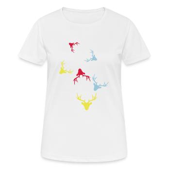 Deer Deer icon - Women's Breathable T-Shirt - white - Front - AI Model Female 172 dark (172cm)