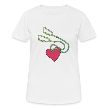 klettersteiger via ferrata klettersteig - Frauen T-Shirt atmungsaktiv - Weiß - Vorne - AI Model Female 172 dark (172cm)