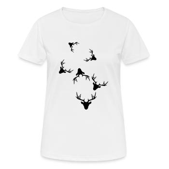 Deer Deer icon - Women's Breathable T-Shirt - white - Front - AI Model Female 172 dark (172cm)
