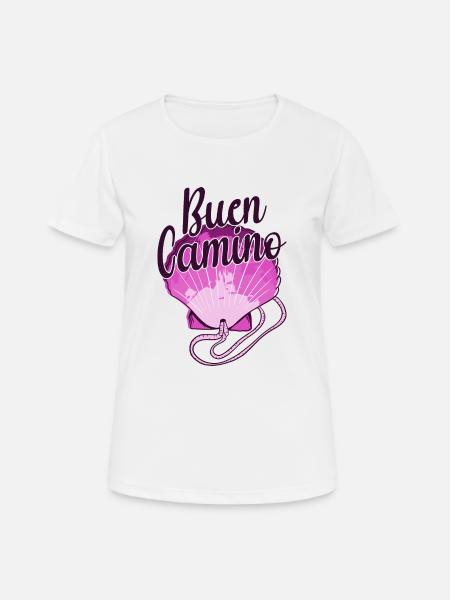 Buen Camino de Santiago de Compostela Jakobsweg - Women's Breathable T-Shirt - white