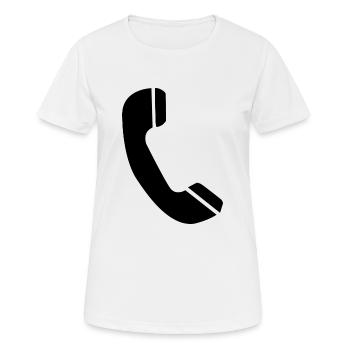 téléphone téléphone mobile retro12 radio téléphone mobile - T-shirt respirant Femme - blanc - Devant - AI Model Female 172 dark (172cm)