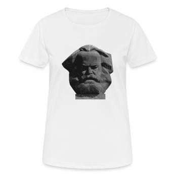 Karl Marx - Chemnitzer Nischel - Frauen T-Shirt atmungsaktiv - Weiß - Vorne - AI Model Female 172 dark (172cm)