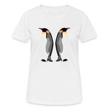 Les manchots empereurs - T-shirt respirant Femme - blanc - Devant - AI Model Female 172 dark (172cm)