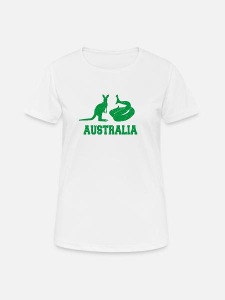 AUSTRALIA - Frauen T-Shirt atmungsaktiv - Weiß