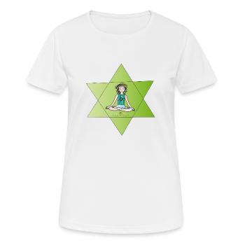 The guardian of children yoga - Women's Breathable T-Shirt - white - Front - AI Model Female 172 dark (172cm)