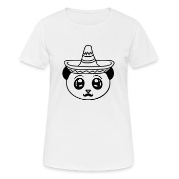 kopf schild mexiko mexikaner sombrero hut mustache - Frauen T-Shirt atmungsaktiv - Weiß - Vorne - AI Model Female 172 dark (172cm)