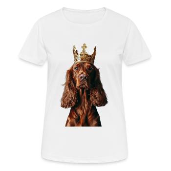 Setter irlandais - T-shirt respirant Femme - blanc - Devant - AI Model Female 172 dark (172cm)