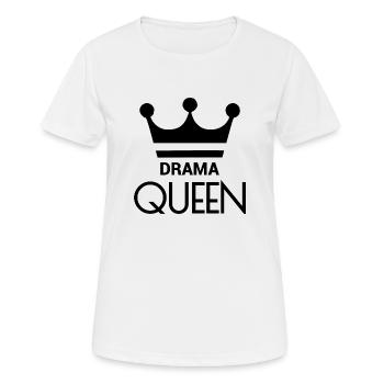 DRAMA QUEEN - Frauen T-Shirt atmungsaktiv - Weiß - Vorne - AI Model Female 172 dark (172cm)