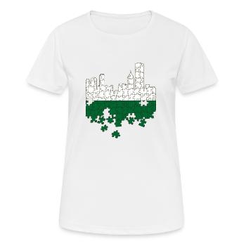 Saxony Flag Saxon Flag Ossi Holiday SN - Women's Breathable T-Shirt - white - Front - AI Model Female 172 dark (172cm)
