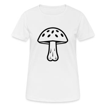 Pilz - Frauen T-Shirt atmungsaktiv - Weiß - Vorne - AI Model Female 172 dark (172cm)