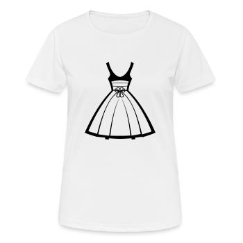 Robe - T-shirt respirant Femme - blanc - Devant - AI Model Female 172 dark (172cm)