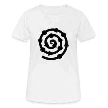 Spiral Tribe Kreis Ravewear - Frauen T-Shirt atmungsaktiv - Weiß - Vorne - AI Model Female 172 dark (172cm)