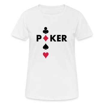Pokerspieler - Frauen T-Shirt atmungsaktiv - Weiß - Vorne - AI Model Female 172 dark (172cm)