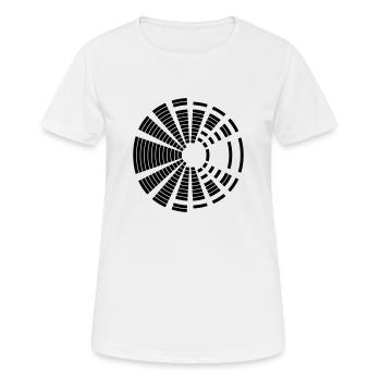 kreis rund balken musik lautstaerke form muster de - Frauen T-Shirt atmungsaktiv - Weiß - Vorne - AI Model Female 172 dark (172cm)