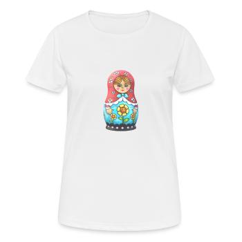 Babushka matryoshka - Women's Breathable T-Shirt - white - Front - AI Model Female 172 dark (172cm)