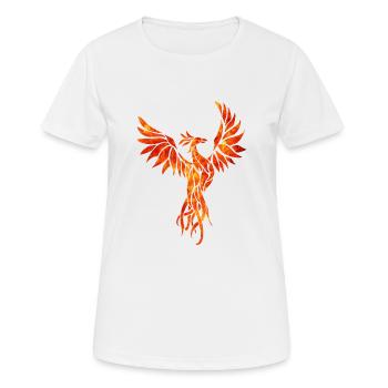 Feuer phoenix - Frauen T-Shirt atmungsaktiv - Weiß - Vorne - AI Model Female 172 dark (172cm)