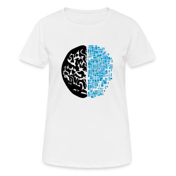 conception noir digital android synthétique robot - T-shirt respirant Femme - blanc - Devant - AI Model Female 172 dark (172cm)