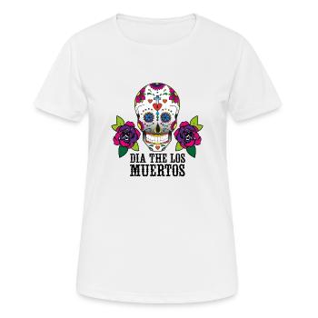 dia de los muertos - Frauen T-Shirt atmungsaktiv - Weiß - Vorne - AI Model Female 172 dark (172cm)