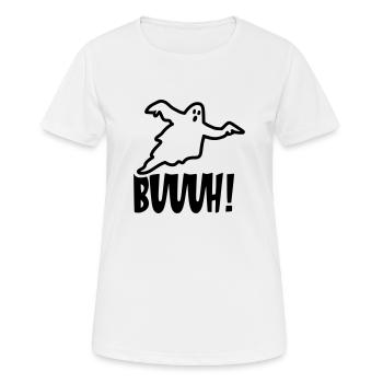 Geist - Frauen T-Shirt atmungsaktiv - Weiß - Vorne - AI Model Female 172 dark (172cm)
