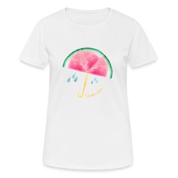 Parapluie | Parapluie - T-shirt respirant Femme - blanc - Devant - AI Model Female 172 dark (172cm)