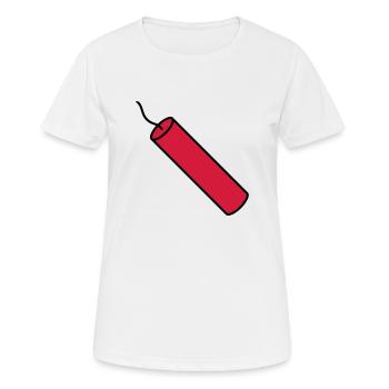 anzuenden stange tnt dynamit explodieren explosion - Frauen T-Shirt atmungsaktiv - Weiß - Vorne - AI Model Female 172 dark (172cm)