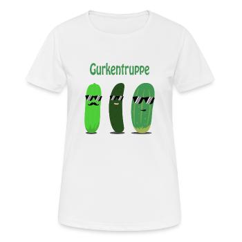 Concombre - concombre - soupe de concombre - T-shirt respirant Femme - blanc - Devant - AI Model Female 172 dark (172cm)