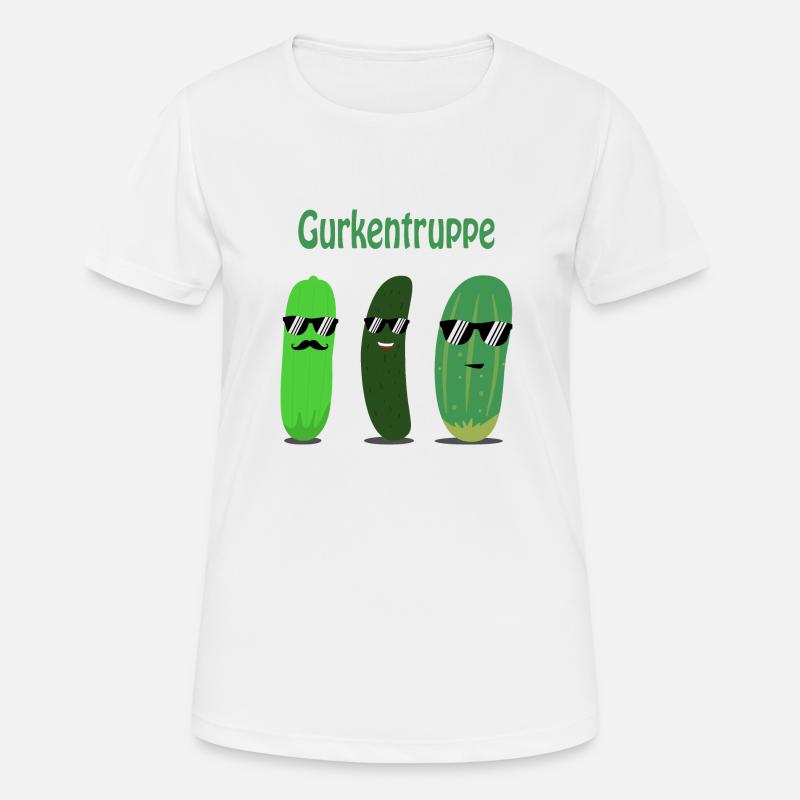 Concombre - concombre - soupe de concombre - T-shirt respirant Femme - blanc