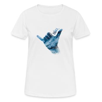 Chemise de surfeur shaka - T-shirt respirant Femme - blanc - Devant - AI Model Female 172 dark (172cm)