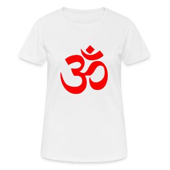 mantra om - Frauen T-Shirt atmungsaktiv - Weiß - Vorne - AI Model Female 172 dark (172cm)
