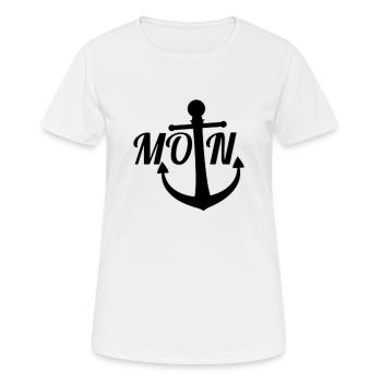 Hamburg Moin mit Anker - Frauen T-Shirt atmungsaktiv - Weiß - Vorne - AI Model Female 172 dark (172cm)