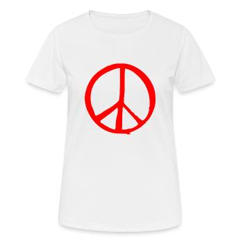 Peacezeichen - Frauen T-Shirt atmungsaktiv - Weiß - Vorne - AI Model Female 172 dark (172cm)