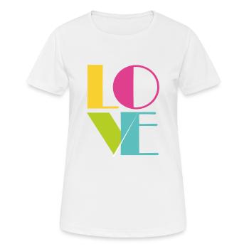 Love - T-shirt respirant Femme - blanc - Devant - AI Model Female 172 dark (172cm)