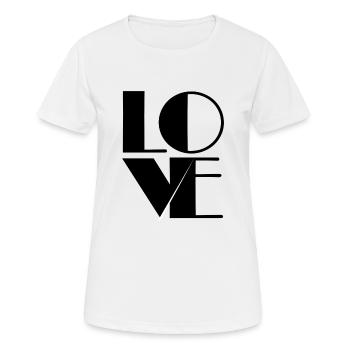 Love - T-shirt respirant Femme - blanc - Devant - AI Model Female 172 dark (172cm)