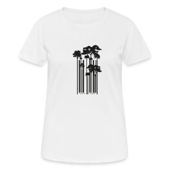 Coole Barcode Bäume Geschenk - Frauen T-Shirt atmungsaktiv - Weiß - Vorne - AI Model Female 172 dark (172cm)