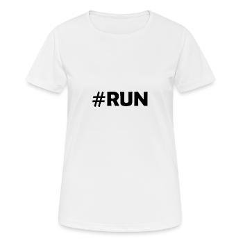 Running Run #Run Sport Running Sport - Women's Breathable T-Shirt - white - Front - AI Model Female 172 dark (172cm)