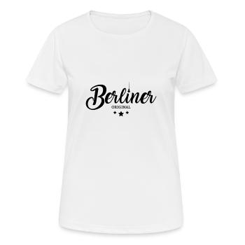 Berliner Original - Frauen T-Shirt atmungsaktiv - Weiß - Vorne - AI Model Female 172 dark (172cm)