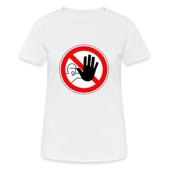 Arrêtez pas de nourriture - T-shirt respirant Femme - blanc - Devant - AI Model Female 172 dark (172cm)
