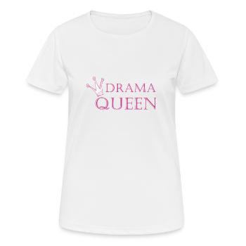 Drama-Queen - Frauen T-Shirt atmungsaktiv - Weiß - Vorne - AI Model Female 172 dark (172cm)