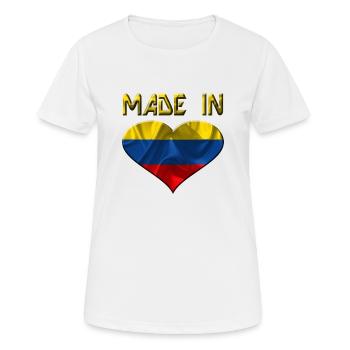 Colombie - T-shirt respirant Femme - blanc - Devant - AI Model Female 172 dark (172cm)