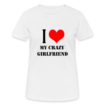 girlfriend - Women's Breathable T-Shirt - white - Front - AI Model Female 172 dark (172cm)