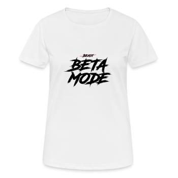 BETA MODE - Frauen T-Shirt atmungsaktiv - Weiß - Vorne - AI Model Female 172 dark (172cm)