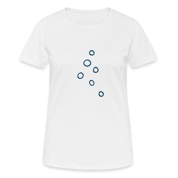 Unterwasserwelt "LUFTBLASEN" Meerebewohner Shirt - Frauen T-Shirt atmungsaktiv - Weiß - Vorne - AI Model Female 172 dark (172cm)