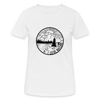 J'aime la nature - nature, camping, plein air, camping - T-shirt respirant Femme - blanc - Devant - AI Model Female 172 dark (172cm)